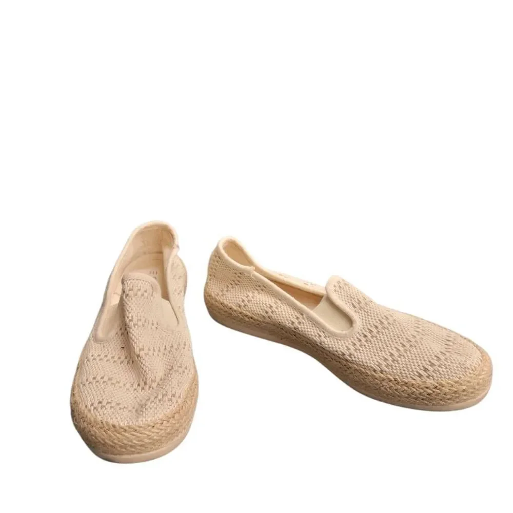Esprit Nadine Fashion Sneaker Cream Crochet Comfy Loafer Espadrille Shoe - Picture 10 of 10